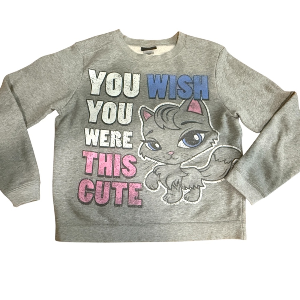 Y2K 2003/2004 Joe Boxer “You Wish You Were This Cute” Kitty Crew Neck, S